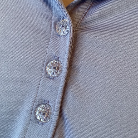 ANNIKA MEDIUM Cutter and Buck blue ruffle hem sleeveless sport top shirt EUC - Picture 3 of 9